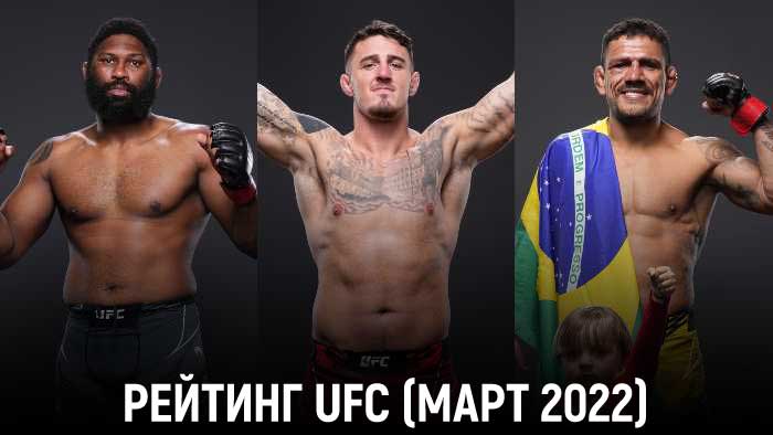 Рейтинг бойцов UFC по итогам марта 2022 года